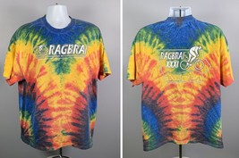 2003 RAGBRAIXXXI Bike Ride Across Iowa T Shirt Mens XL Tie Dye Cotton - $21.73
