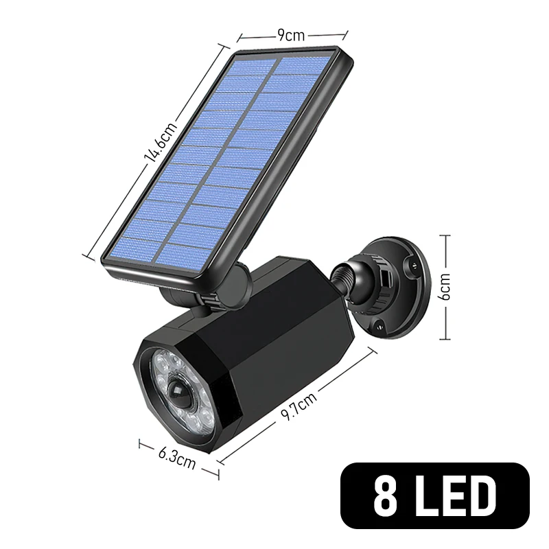 LED Solar Light Motion Sensor Solar Rechargeable Wall Lamp 360 Degree Rotatable  - £198.55 GBP