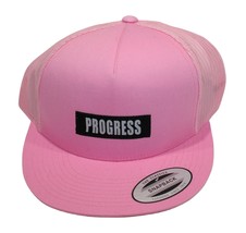 Yupoong Classic Retro Cotton Trucker Mesh Cap Snapback Hat Pink Progress... - $7.63
