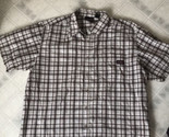 Dickies Short Sleeve Buttondown Work Shirt Brown Plaid Size XL 46-48 - £22.86 GBP