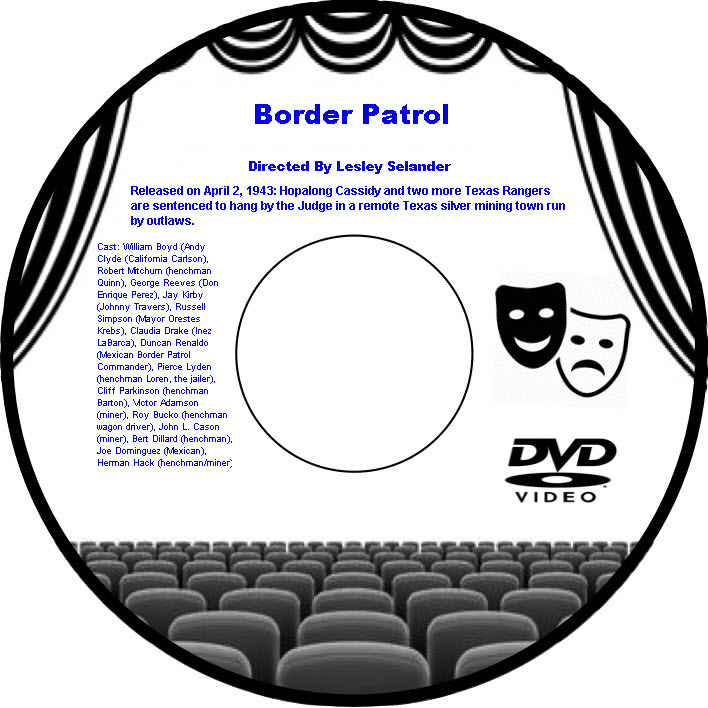 Border Patrol 1943 DVD Film Western William Boyd Robert Mitchum George Reeves Ja