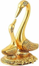 Home Decor Gold Pair of Kissing Duck Metal Decorative Showpiece Us - £25.85 GBP