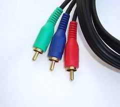 6 Ft 3 Rca To 3 Rca Rgb Component Video Cable Cord - £5.79 GBP