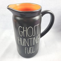 Rae Dunn Pitcher 2022 Ghost Hunting Fuel Black &amp; Orange Ceramic Halloween New - £38.65 GBP