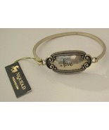 Allison Reed Niquea.d Antique Goldtone LOVE Inspirational Bangle Bracelet - $13.52 CAD
