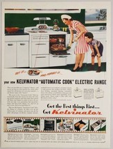 1946 Print Ad Kelvinator Automatic Cook Electric Range Mom &amp; Son Detroit,MI - £10.88 GBP