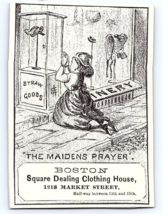 Boston Square Dealing Clothing House 2 1/2&quot; x 3 1/2&quot; The Maidens  Prayer - £7.81 GBP