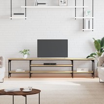 TV Cabinet Sonoma Oak 201x35x45 cm Engineered Wood&amp;Iron - £55.92 GBP