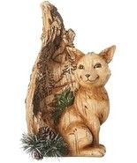 Fox 130032 Woodland Scene Faux Carved Wood Look Statue 6&quot; H Resin Roman Inc - $42.06 CAD
