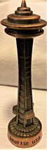 Seattle Space Needle Souvenir Building Metal Paperweight About 5” - $14.50