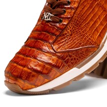 Alonzo Sporty Genuine Caiman Crocodile Sneaker Cognac image 3