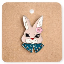 Posh Bunny Rabbit Enamel Pin - £15.85 GBP