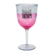 Liquid Therapy Wine Chiller Goblet Colorful Wine Goblet Double Wall Freezer Safe - $14.88