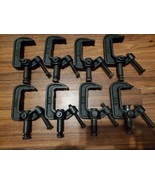 Lot of 8 ETC Stage Heavy Duty Pipe C Clamp Cast Iron Black - $112.69