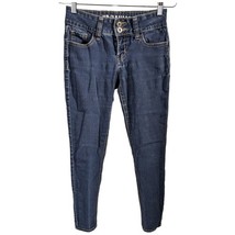 Juniors Hydraulic Jeans Sz 5/6 Low Rise Dark Blue Wash Denim Measures 27x27 - $381.13 MXN