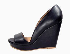 CHARLOTTE RUSSE Women Size 7 High Heel Black Wedge Open Toe Platform Non... - $37.99