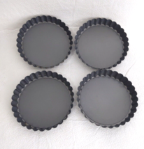 Set Of 4 Wilton Tart Quiche Pans  4&quot; x 3/4&quot; - £10.90 GBP