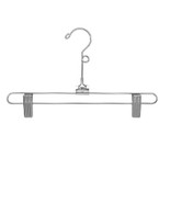 Pant and Skirt Hanger in Chrome 12 Inches with Metal Clips - Pack of 100 - $113.78