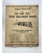 National Farm Co-Operative CO-OP E5 Side Delivery Rake Repair Parts Manual - $32.46 CAD