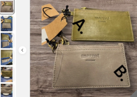 MARGOT NEW YORk Kate Leather Zip Around Wallet Wristlet: A or B - $26.97
