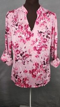 Kut From The Kloth Womens Sz S Floral Blouse Top Tunic Polyester Pink NWOT  - £19.94 GBP