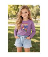 Cute purple Girls Graphic Long Sleeve shirt size S (6-7) NWT - $8.73