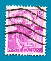 Used Italian Postage Stamp (1961) 15 lyre Designs From Sistine Chapel by Michela - $1.99