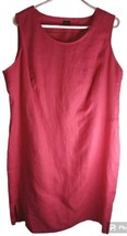 Your Sixth Sense Dress Size M 100% Linen Sleeveless Pink Lined Zip Side - £14.82 GBP