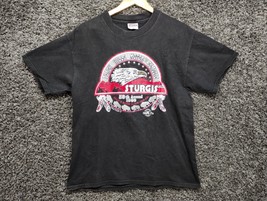 Vintage 1999 Sturgis T Shirt Adult Large Black Hills 59th Motorcycle Rally Toms - $69.85