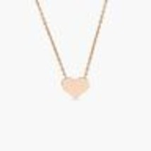 Minimaliste Pendentif Coeur Collier En 14k Plaqué or Rose Argent Solide - £37.99 GBP