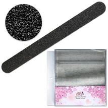 50Pcs Professional Round Black Nail Files Double Sided Grit 100/100 - £34.32 GBP