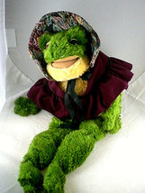 Plush Frog Cottage Collectibles 1995 by Lorraine Ganz 18&quot; Flora with capelet - £10.97 GBP