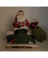 Vintage Figments of Folklore Santa in Chimney Handcarved Wood FolkArt 8&quot;x9&quot; - €20,95 EUR