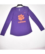 Nike Clemson Tigers Women&#39;s Small Athletic Cut Purple Long Sleeved Tee S... - £13.46 GBP