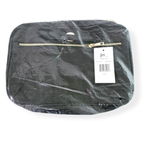 Jessica Moore Cosmetic Makeup Bag Case Gray Black Heavy Duty Travel Bag New - £15.55 GBP