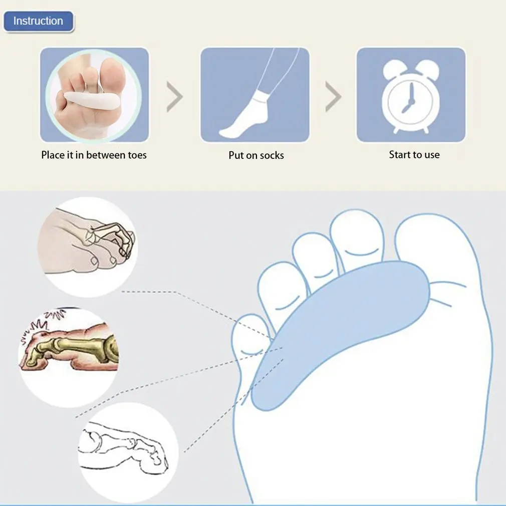 Gel foot fingers single hole toe separator thumb vaaus protector bunion adjuster hallux thumb200