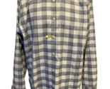 Perry Ellis Portfolio Men&#39;s Button Front Shirt 17 1/2, 34-35 Blue/White ... - $9.49