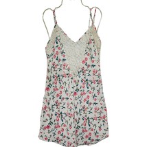 Victoria’s Secret Large Vintage Gold label Floral Lace Satin Chemise Sli... - $35.99