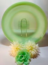 Art Deco Style Green Jadeite Glass Serving Plate - $65.00