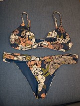 Tori Praver Bikini Set - Large - Floral, high-cut, adjustable, 2-piece s... - £26.11 GBP