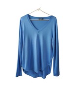 Lauren Ralph Lauren Sweater Womens Large Blue Long Sleeve Silk Blend Gre... - £20.77 GBP