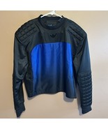 Adidas Women&#39;s Soccer Goalie Goalkeeper LS Top Black Blue Size XL HK7239 - $34.19 CAD