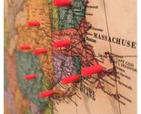 Map Magnets - 40 Magnetic Push Pins In Red - Tiny Colorful Map Magnets P... - $23.99