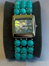 Gem Essence Ladies Wrist Watch in Box 7&quot; Blue Beaded Japanese Quartz *Un... - £23.64 GBP