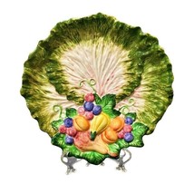 Fitz Floyd Cabbage Italian Fruit Serving Plate Platter Vintage 1990s 10 Inch - £15.05 GBP