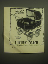 1963 Welsh Luxury Coach Baby Carriage Advertisement - £14.26 GBP