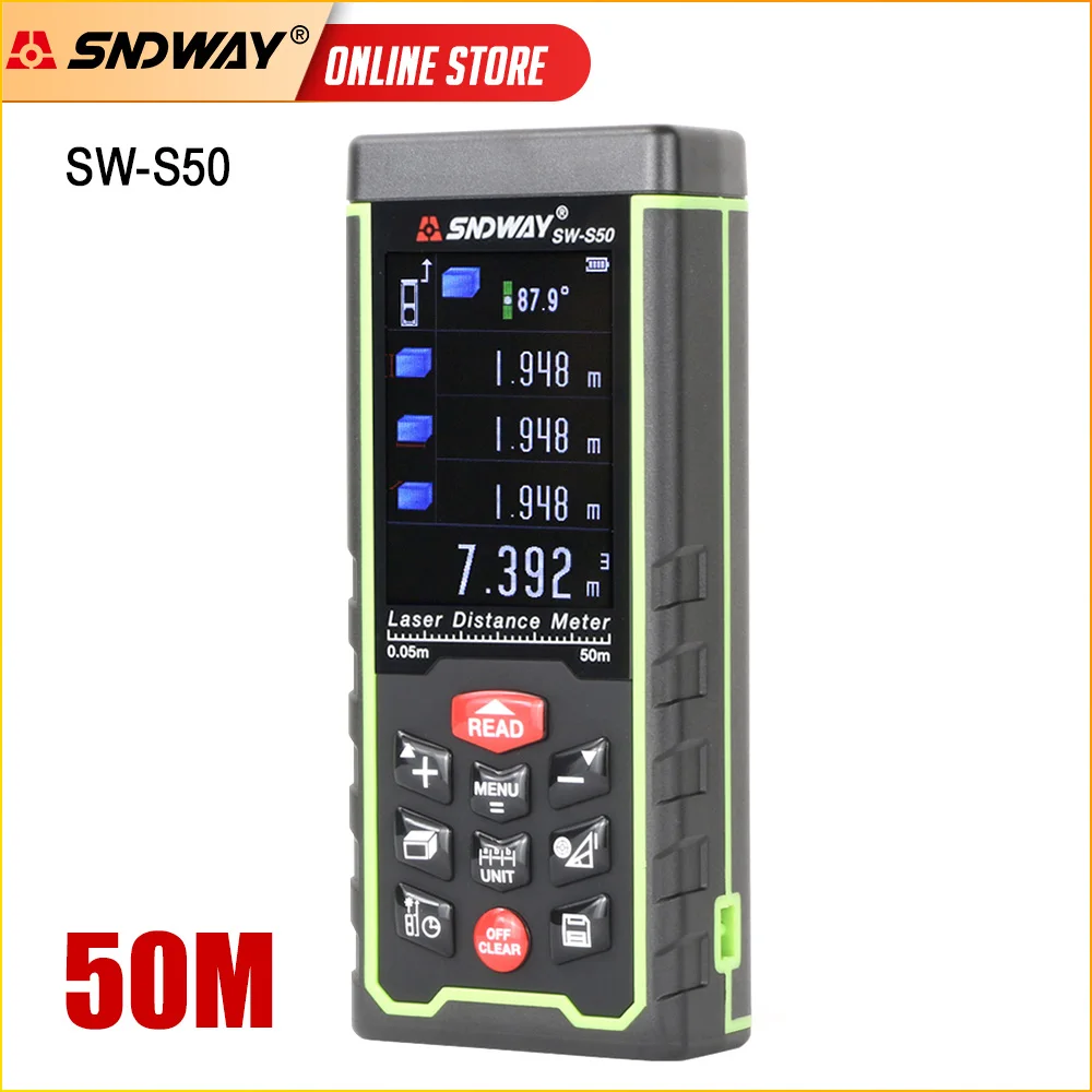 SNDWAY Laser Distance Meter Tape measure Digital Camera Function Laser R... - $279.59