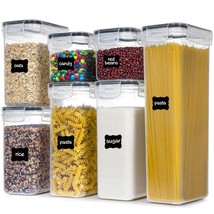 Airtight Food Storage Containers With Lids, 7 Pcs Bpa Free Kitchen Stora... - £31.45 GBP
