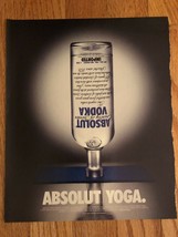 Absolut Yoga Original Ad - $3.99