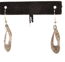 Vintage Rhinestone Dangle Earrings French Hook Wires 1 Inch Drop Silver ... - £6.86 GBP